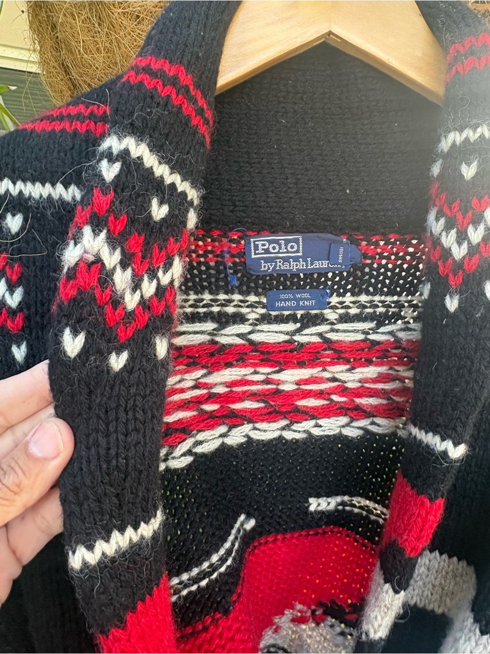 Vintage Ralph Lauren Native American Native Indian Aztec sweater coat - Picture 11 of 16